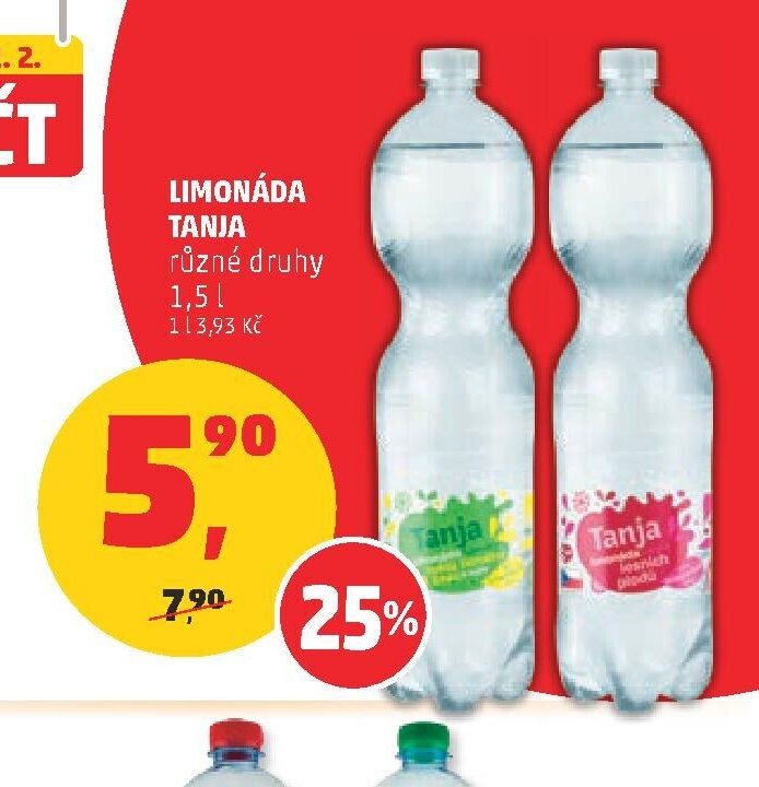 Limonáda Tanja různé druhy 1,5 l