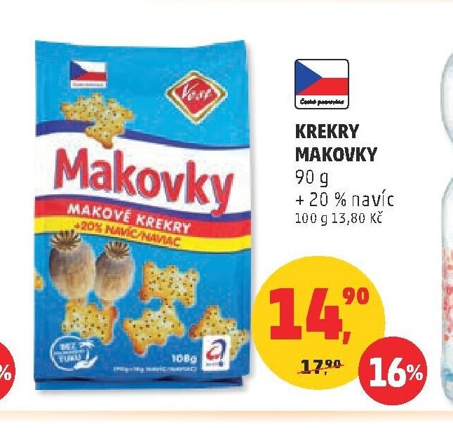 Krekry Makovky 90 g + 20 % navíc
