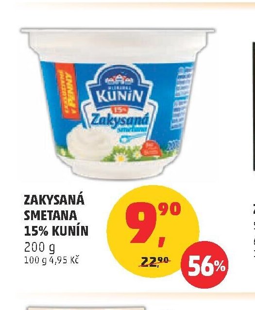 Zakysaná smetana 15% Kunín