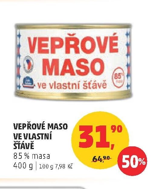 Vepřové maso ve vlastní šťávě