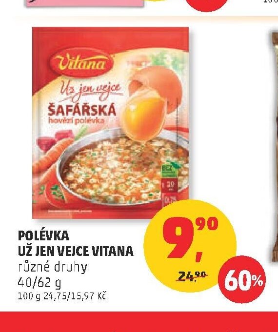 Polévka Už jen vejce Vitana