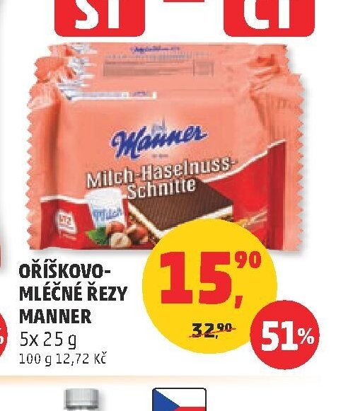 OŘÍŠKOVO-MLÉČNÉ ŘEZY MANNER