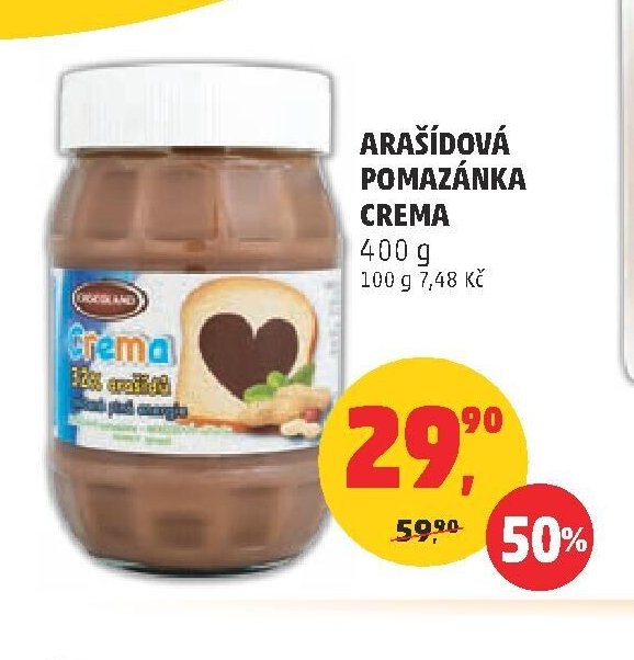 Arašídová pomazánka Crema 400 g