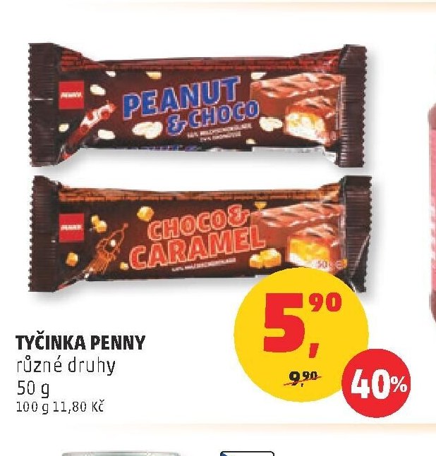 Tyčinka Penny různé druhy 50 g