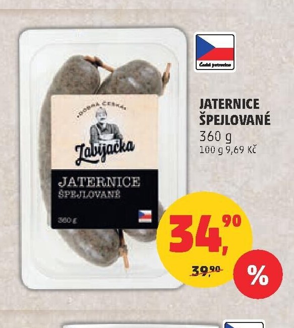 Jaternice špejlované
