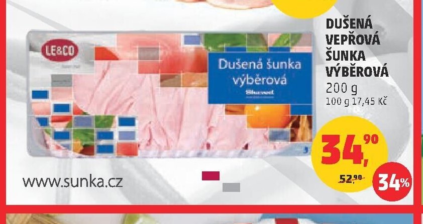 DUŠENÁ VEPŘOVÁ ŠUNKA VÝBĚROVÁ 200 g