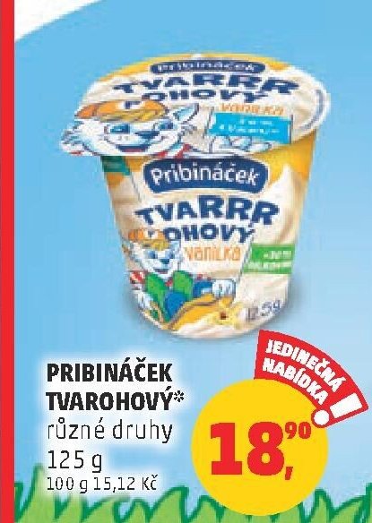 PRIBINÁČEK TVAROHOVÝ 125 g