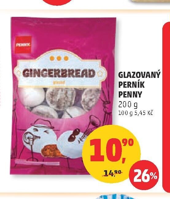 Glazovaný perník Penny