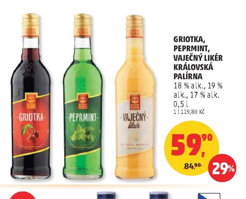 Griotka, Peprmint, Vaječný likér Královská palírna