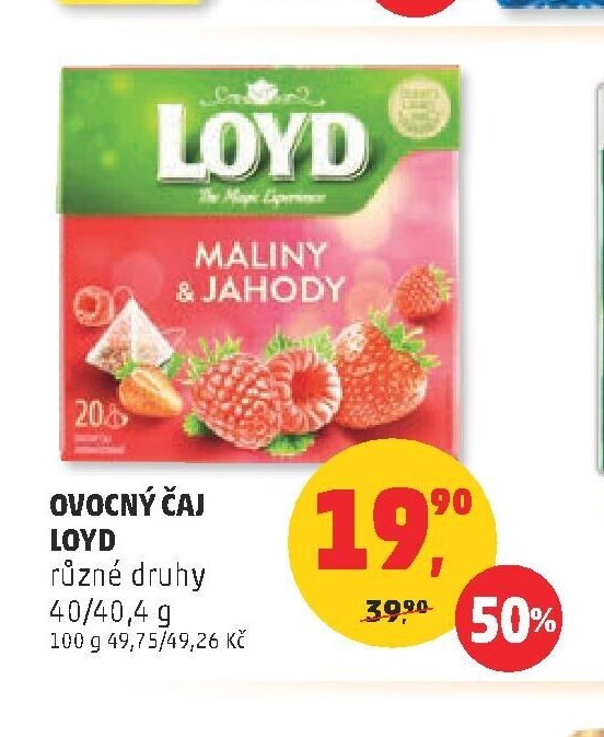OVOCNÝ ČAJ LOYD různé druhy