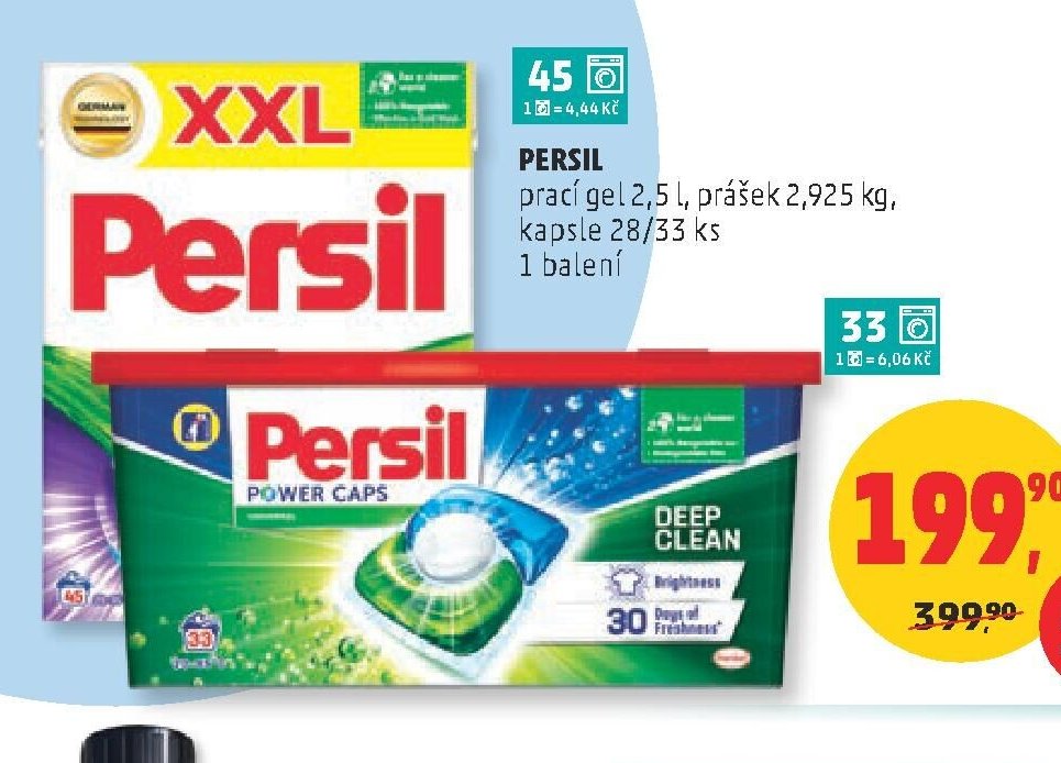 Persil prací gel, prášek, kapsle