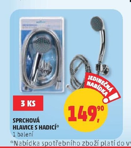 Sprchová hlavice s hadicí