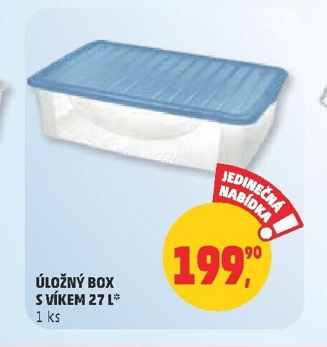 Úložný box s víkem 27 l