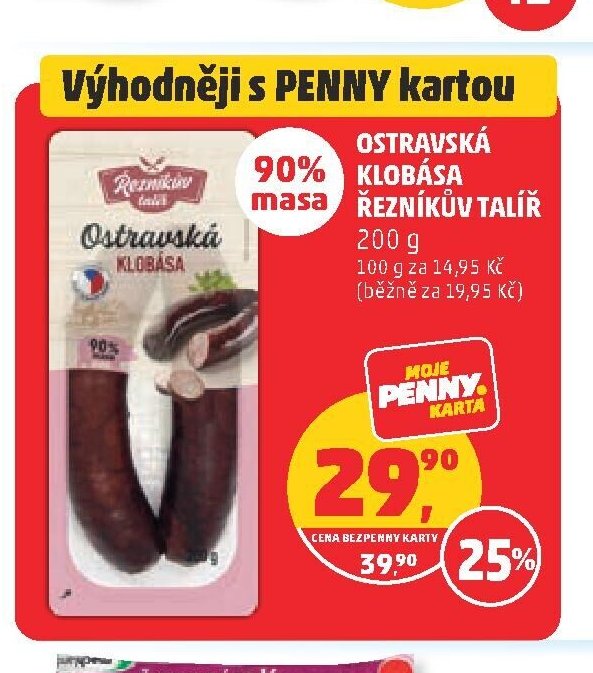 Ostravská klobása Řezníkův talíř