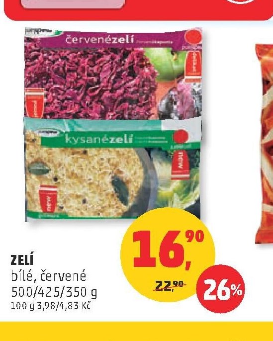 Zelí bílé, červené