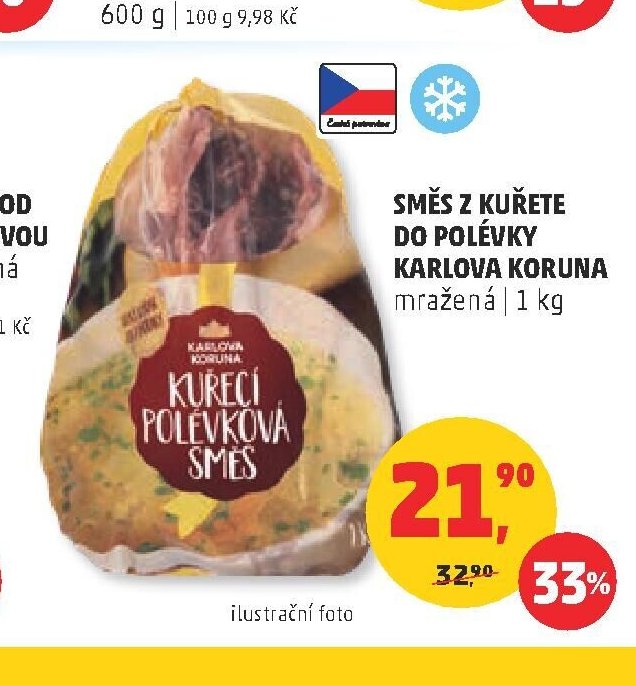 Směs z kuřete do polévky Karlova Koruna