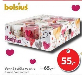 Svíčky ve skle vonné Bolsius
