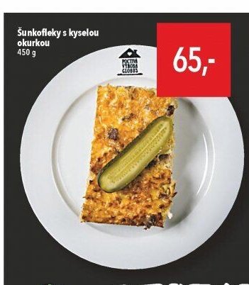 Šunkofleky s kyselou okurkou