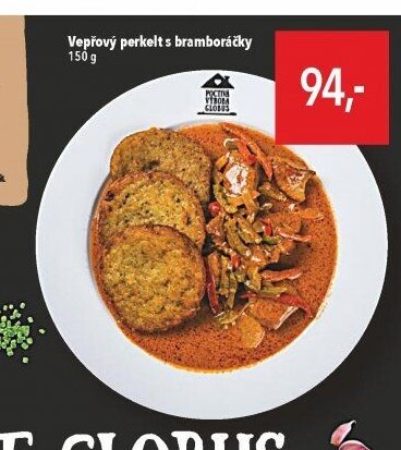 Vepřový perkelt s bramboráčky