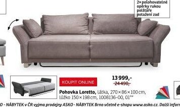 Pohovka Loretto - ASKO akcniletaky.com
