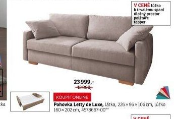 Pohovka Letty de Luxe - ASKO akcniletaky.com