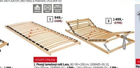 Pevný lamelový rošt Laro, 80/90×200 cm - ASKO akcniletaky.com