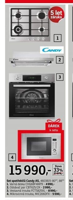 Set spotřebičů Candy AS - ASKO akcniletaky.com