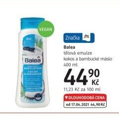 Balea tělová emulze kokos a bambucké máslo