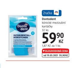 Dontodent kónické mezizubní kartáčky 32 ks
