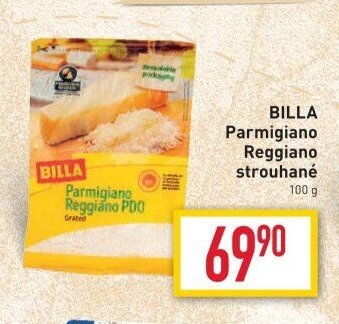 BILLA Parmigiano Reggiano strouhané