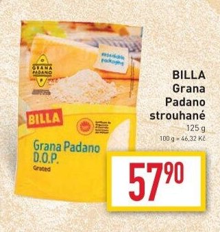 BILLA Grana Padano strouhané