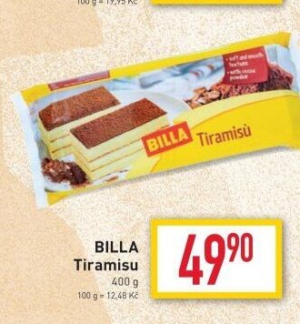 BILLA Tiramisu