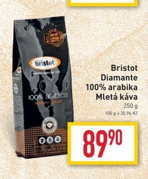 Bristot Diamante 100% arabika Mletá káva