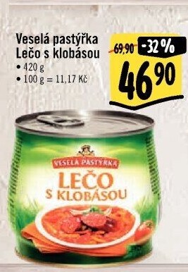 Lečo s klobásou Veselá Pastýřka