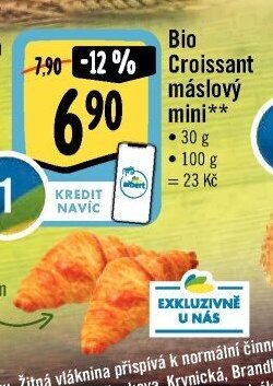 Bio Croissant máslový mini