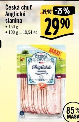 Anglická slanina Česká chuť