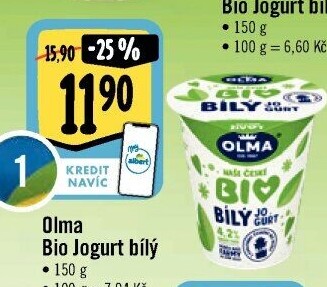 Bílý jogurt bio Olma