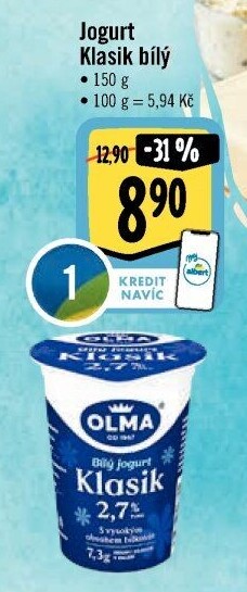 Bílý jogurt Klasik Olma