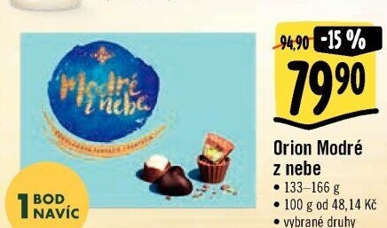 Bonboniéra Modré z nebe Orion