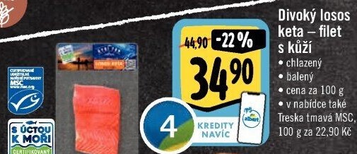 Losos divoký Keta filety Albert