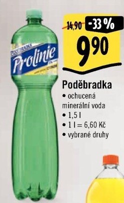 Ochucená voda Poděbradka Prolinie