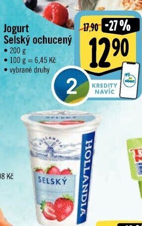 Ochucený jogurt selský Hollandia