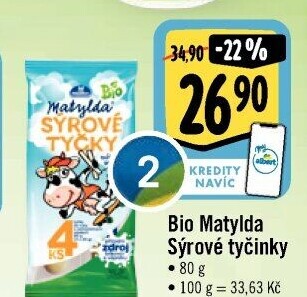 Sýrové tyčky bio Matylda Milko