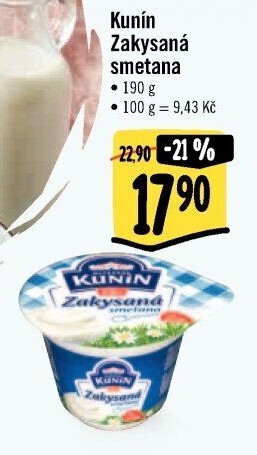 Zakysané smetany Kunín
