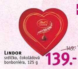 Bonboniéra srdce Pralinky Lindor Lindt