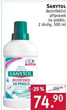 Dezinfekční čistič na prádlo Sanytol
