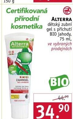 Gel na zuby dětský Alterra