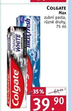 Pasty na zuby Max Colgate