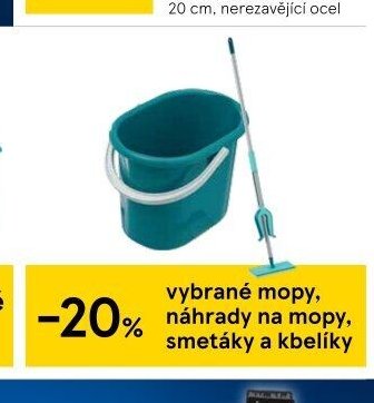 vybrané mopy, náhrady na mopy, smetáky a kbelíky
