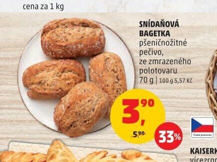 Snídaňová bagetka